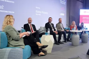 24 SATA 2024. Okrugli stol "Zeleni klimatski plan" Ksenija Pu&scaron;karić, Jo&scaron;ko Klisović, Kre&scaron;imir Ačkar, Velimir &Scaron;egon, Maja Rajčić i Anđelka Toto Ormuž