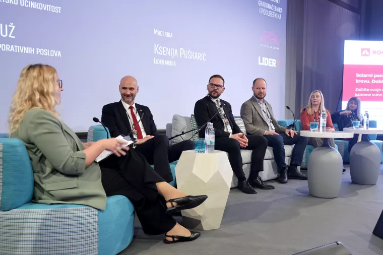 24 SATA 2024. Okrugli stol "Zeleni klimatski plan" Ksenija Pu&scaron;karić, Jo&scaron;ko Klisović, Kre&scaron;imir Ačkar, Velimir &Scaron;egon, Maja Rajčić i Anđelka Toto Ormuž