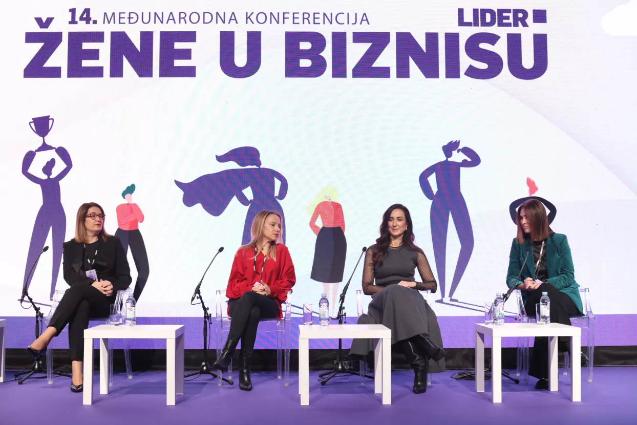 Žene u biznisu 2024. Panel 1. Korak naprijed, natrag dva. Helena Schmidt,Ana Pecotić, Ana Dorić &Scaron;kevo, Zdravka Demeter Bubalo.