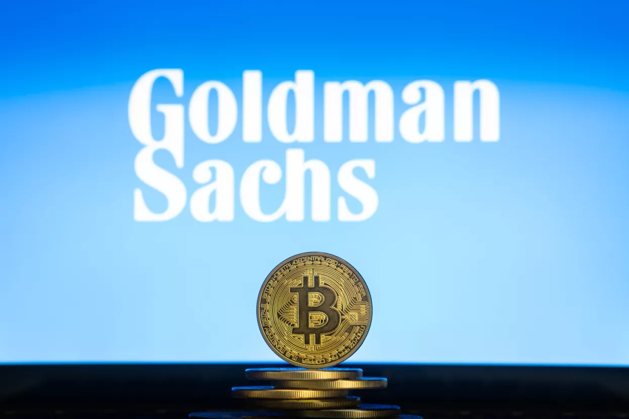 Bitcoin i Goldman Sachs logo