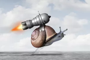 Puž, let, ubrzanje