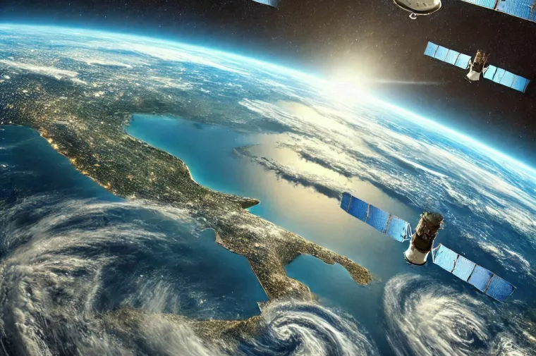 Sateliti su besposadne automatske svemirske letjelice koje opona&scaron;aju nebeska tijela lebdeći u orbiti oko Zemlje. Lansira ih se s rakete nosača, a postižu kozmičku brzinu s pomoću koje se gibaju u orbiti