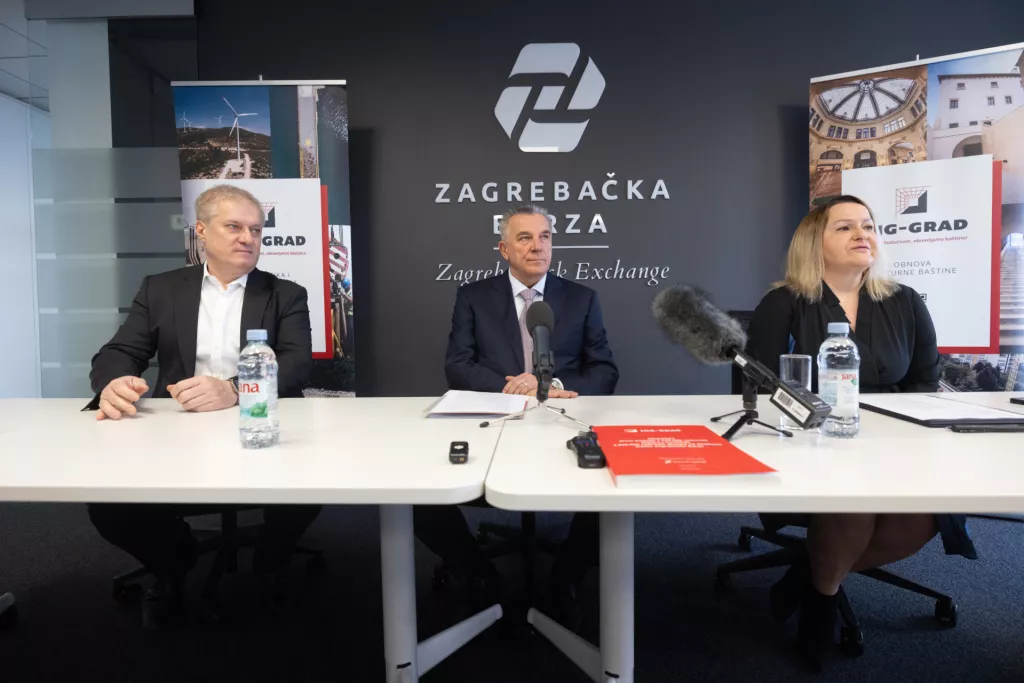 Na Zagrebačkoj burzi pu&scaron;tene u trgovanje dionice ING- Grada.Tonći Korunić, Branislav Brizar, Ivana Gažić.