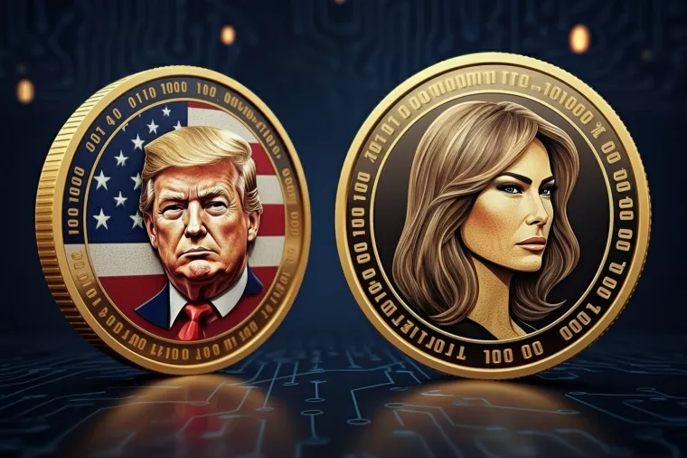TRUMP and MELANIA crypto coins 