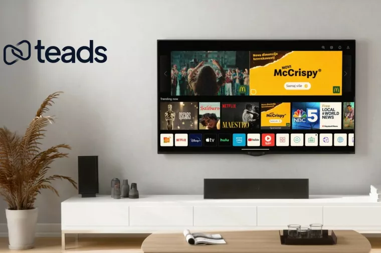 Teads ekskluzivno &scaron;iri CTV ogla&scaron;avanje u Hrvatskoj