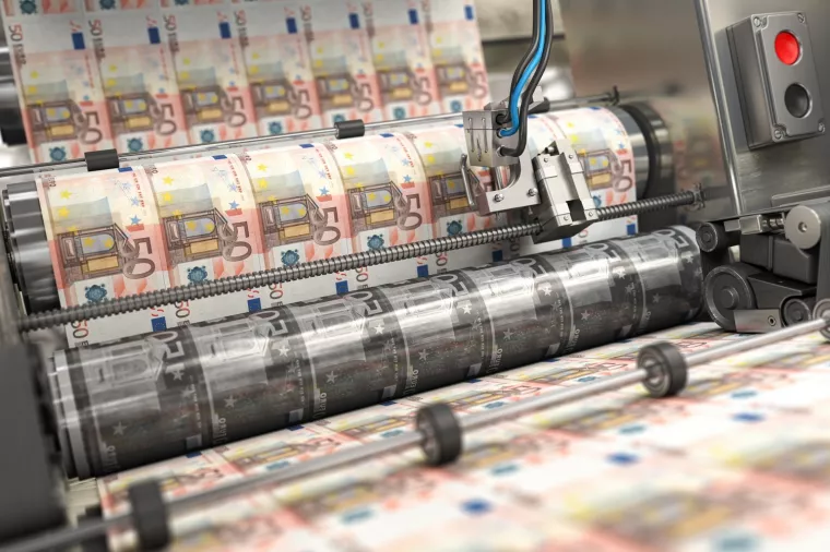 tiskanje novca, euro, tisak, tiskanje