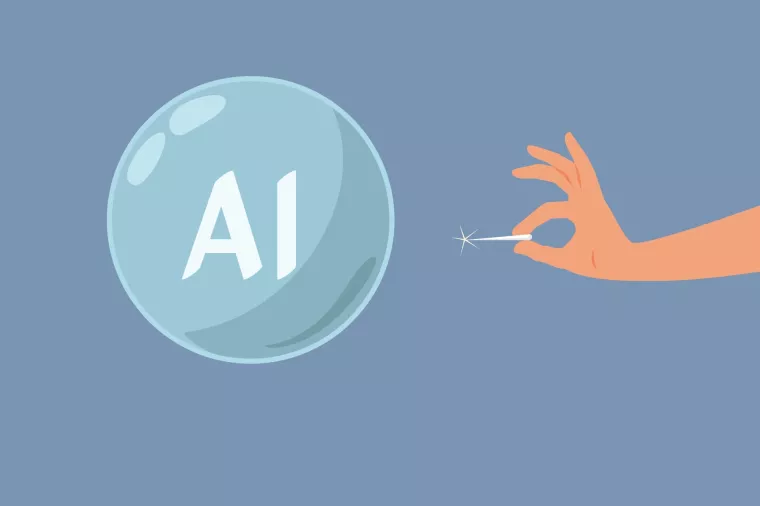 AI bubble burst, AI balon pucanje, umjetna inteligencija