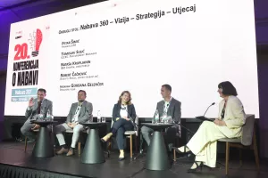 20. Konferencija o nabavi, Okrugli stol "Nabava 360 - Vizija - Strategija - Utjecaj": Petar &Scaron;imić, Tomislav Sulić, Nata&scaron;a Krupljanin, Robert Čačković, Gordana Gelenčer