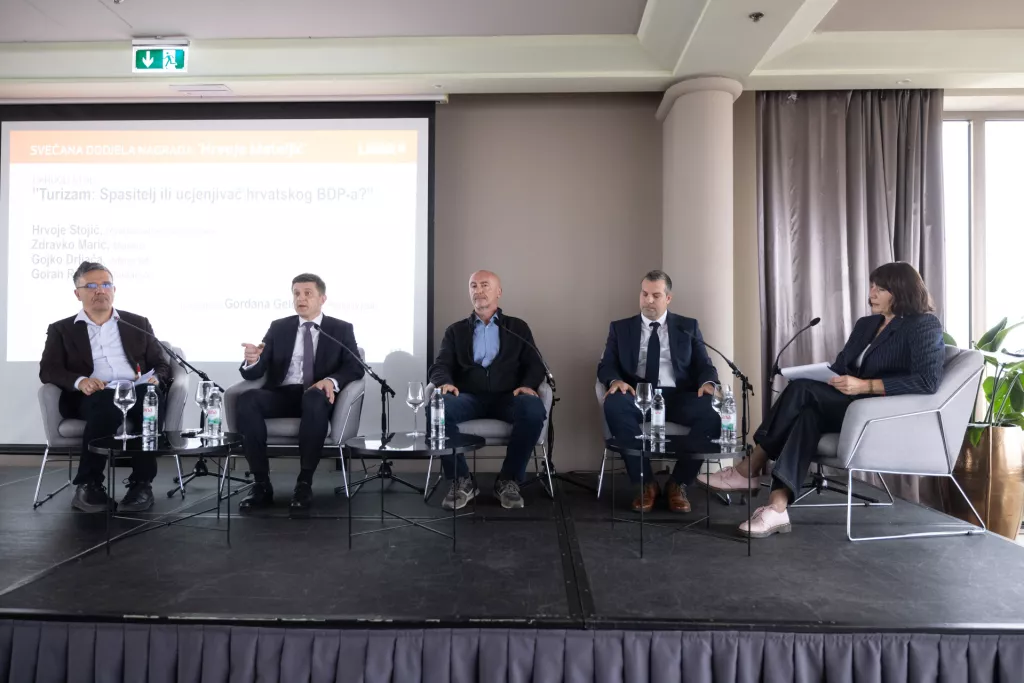 Nagrada "Hrvoje Mateljić"Okrugli stol: "Turizam- spasitelj ili ucjenjivač hrvatskog BDP-a?"Hrvoje Stojić, Zdravko Marić, Gojko Drljača, Goran Rihelj, Gordana Gelenčer
