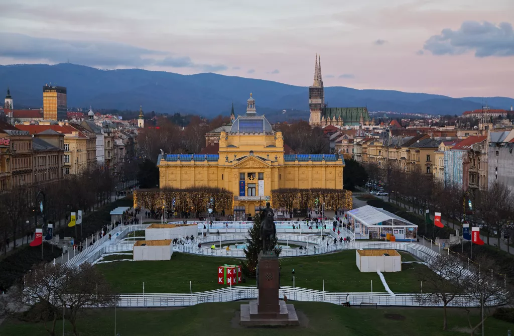 Zagreb, prosinac 2014.Klizali&scaron;te na Tomislavovom trguSnimio Igor Nobilo