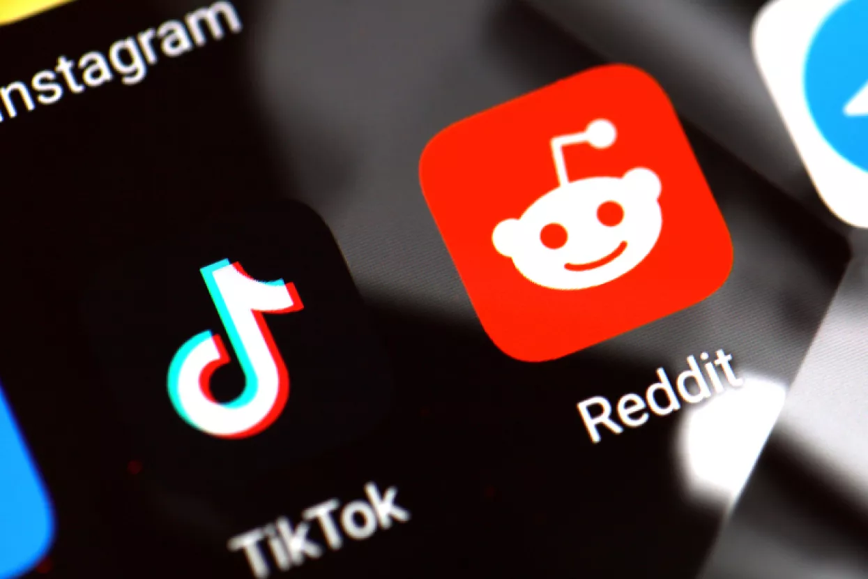 TikTok, Tik Tok, Reddit, dru&scaron;tvene mreže, Telegram