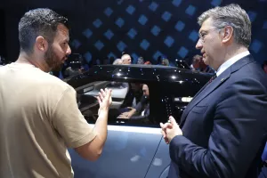 Mate Rimac i Andrej Plenković