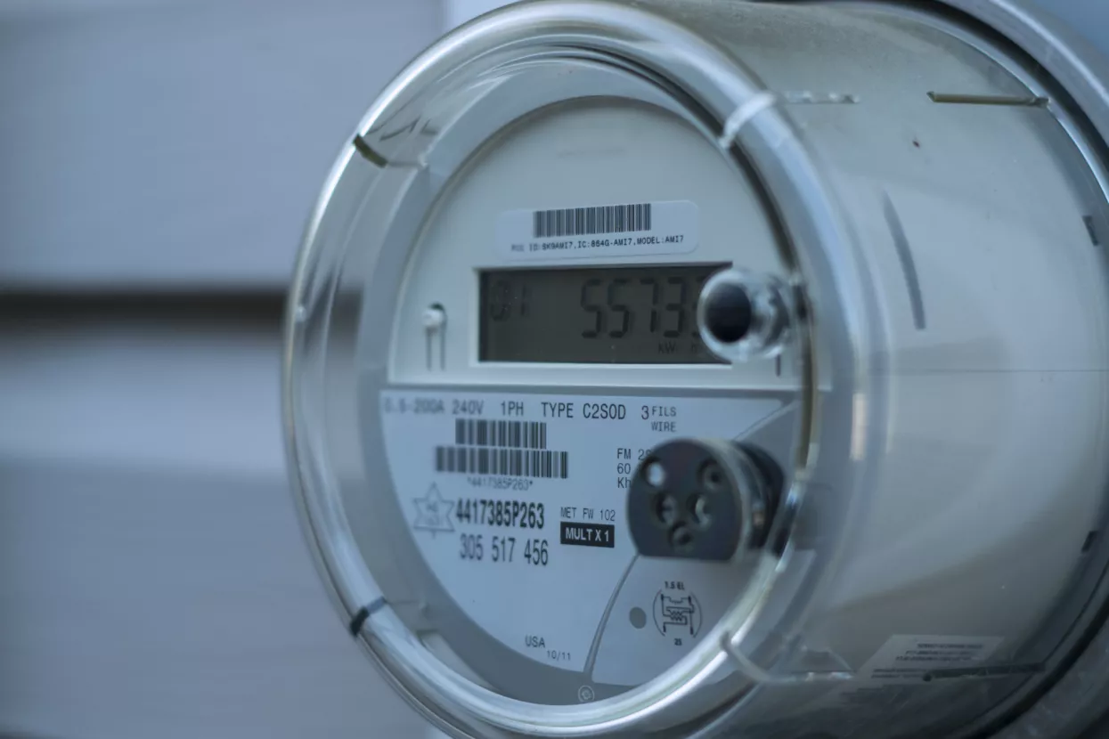 A smart electric power meter measuring power usage