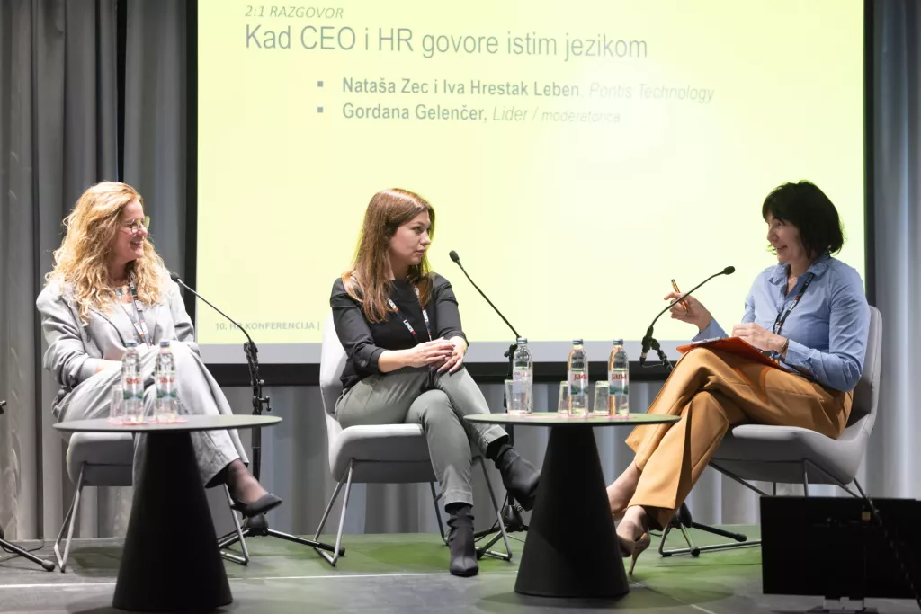 10. HR konferencija2:1 razgovorNata&scaron;a Zec, Iva Hrestak Leben, Gordana Gelenčer